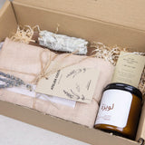 Bundle détente sensorielle – Tour de Cou chauffant, Bougie Naturelle et Encens Pur