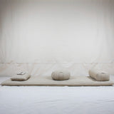 Meditation Futon Bundle – Complete Set in Natural Ecru Linen