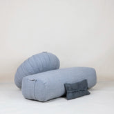 Bundle Rituel Restauratif – Zafu, Bolster et Masque aux Fleurs de Lavande Gris