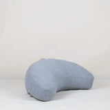 Oatmeal Half-Moon Meditation Cushion – Linen Cover & Natural Kapok Filling