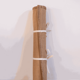 Tapis en soie et jute pour yoga et méditation - design élégant et naturel