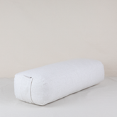 Bolster rectangulaire en lin écru, fait main au Maroc – Atelier Cocon