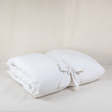 Futon en lin naturel écru avec sac de transport Atelier Cocon, garni de kapok végétal, fait main au Maroc, idéal pour la méditation, le yoga et la relaxation