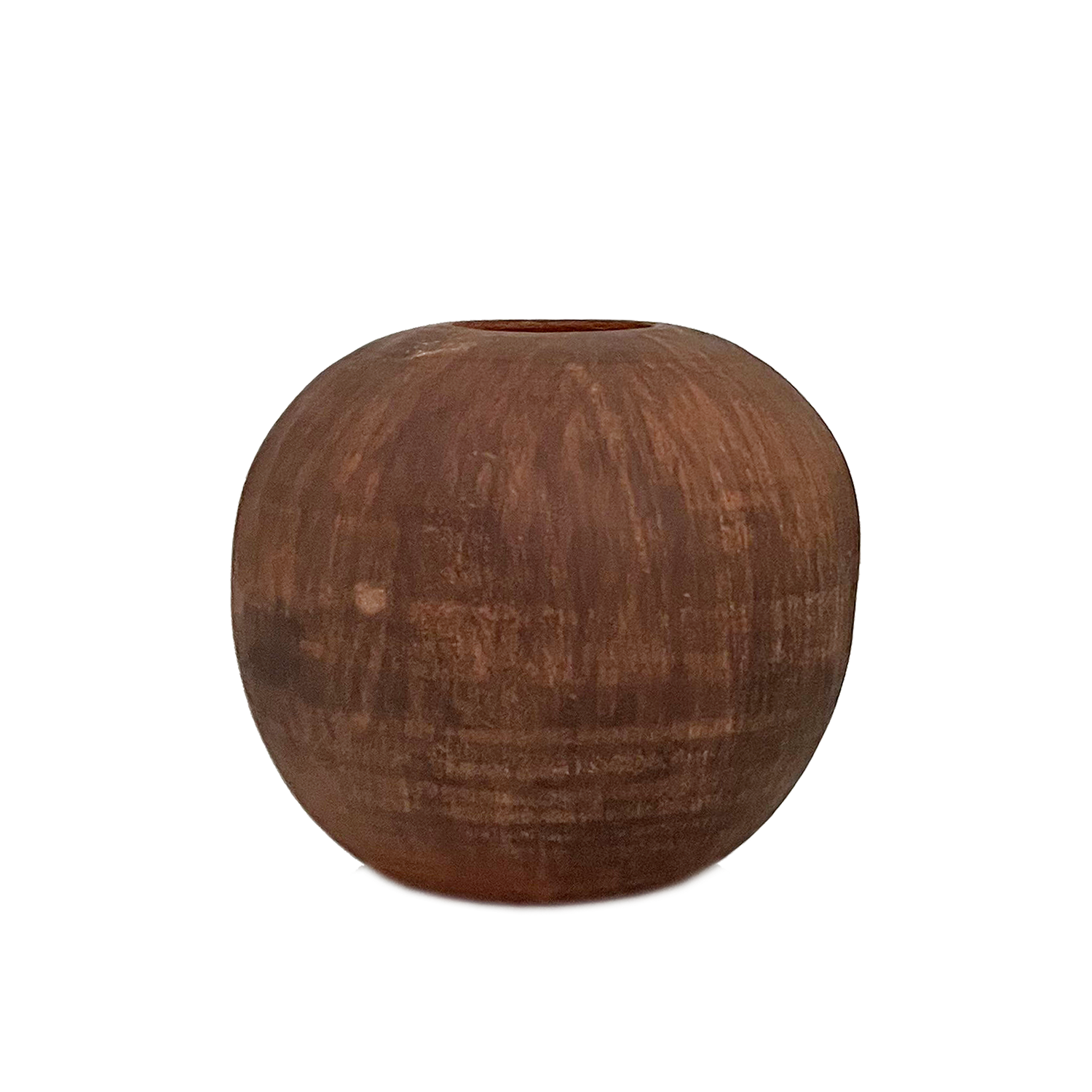 "Vase Pyrocosmic artisanal en céramique marocaine – Design sphérique rustique pour une décoration élégante et minimaliste.