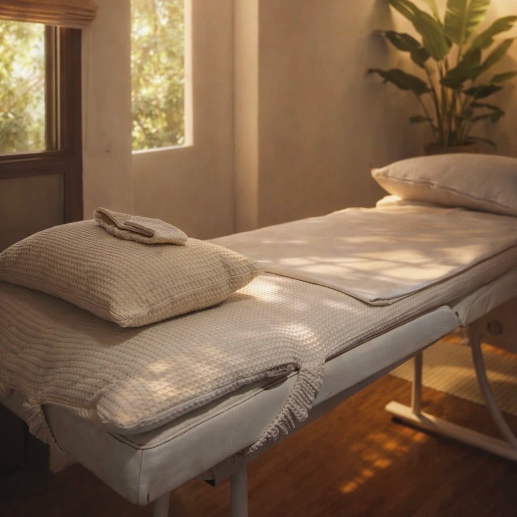 Accessoires sur mesure pour table de massage et cabine de soin spa 