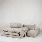 Meditation Futon Bundle – Complete Set in Natural Ecru Linen
