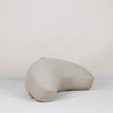 Oatmeal Half-Moon Meditation Cushion – Linen Cover & Natural Kapok Filling