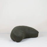 Coussin de Méditation Demi-Lune en Lin - Fuzen en Lin Vert Zaity