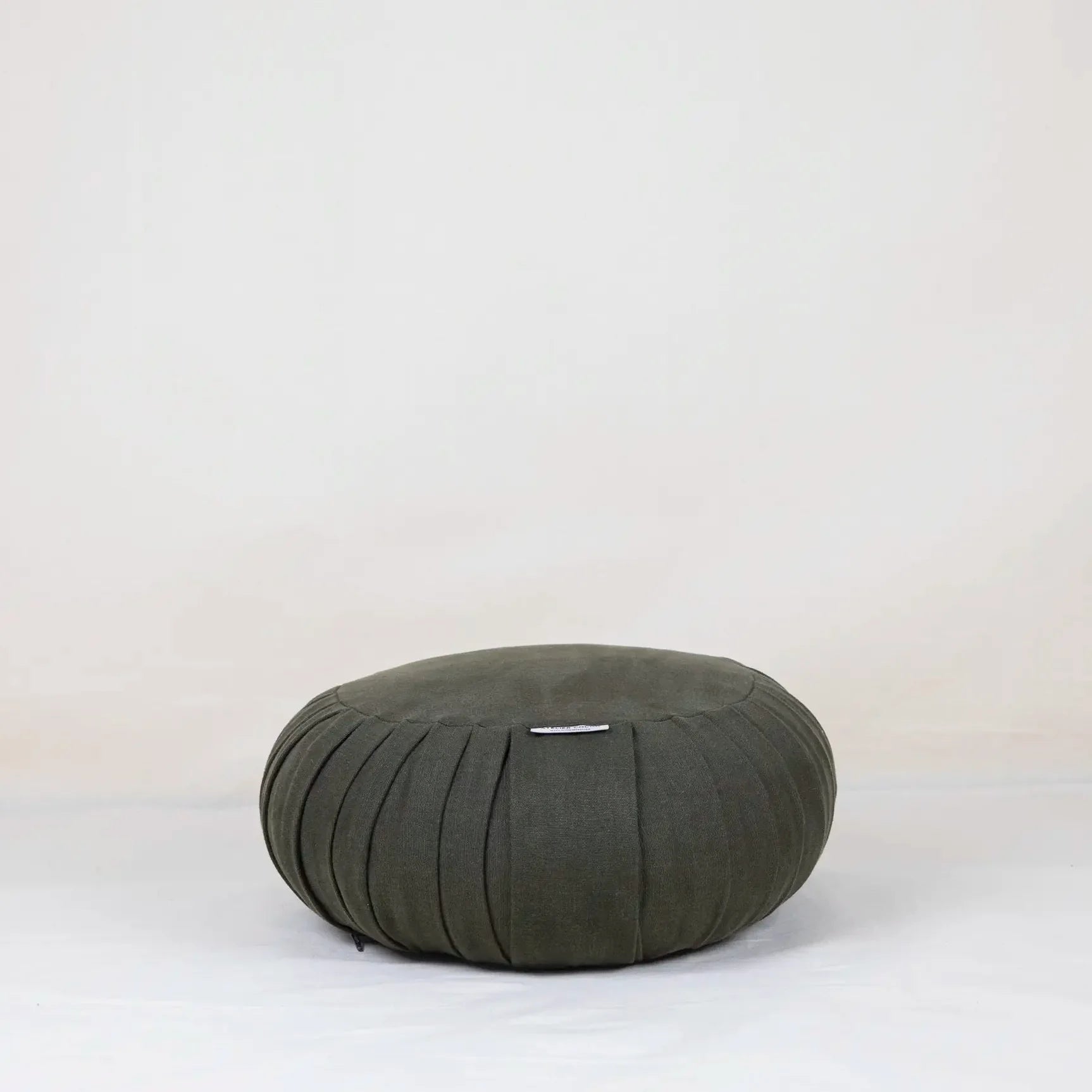 Zafu Traditionnel en lin vert zaity