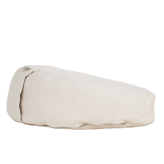 Moon Croissant Zafu - Cream meditation cushion