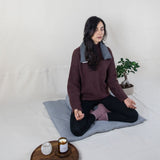 Ensemble de méditation Gris Zabuton & Zafu